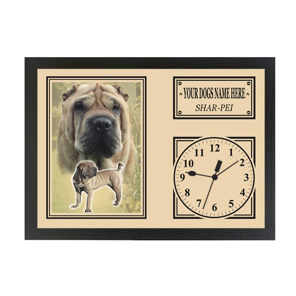 Shar-Pei Personalised Dog Breed Gift Clock