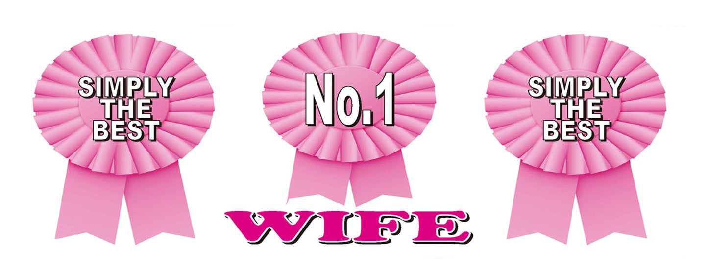 Simply The Best Wife Ceramic Rosette Gift Mug