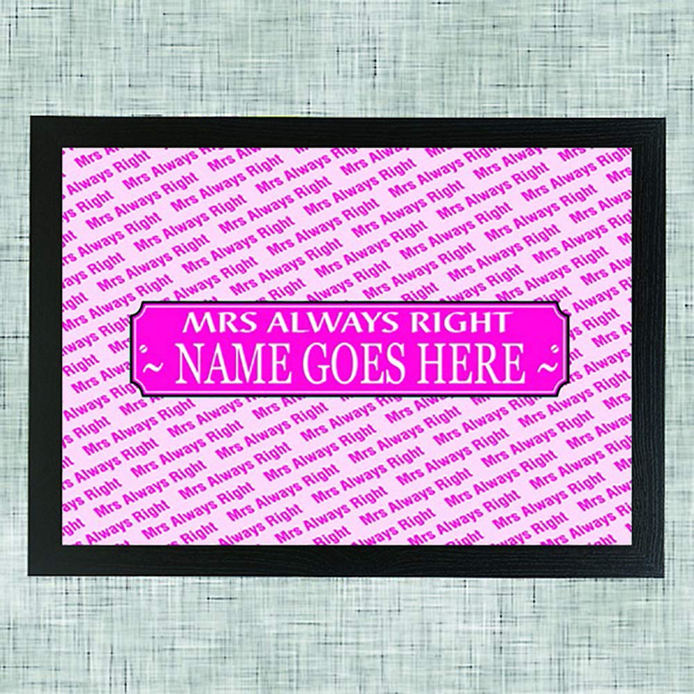 Mrs Always Right personalised lap tray