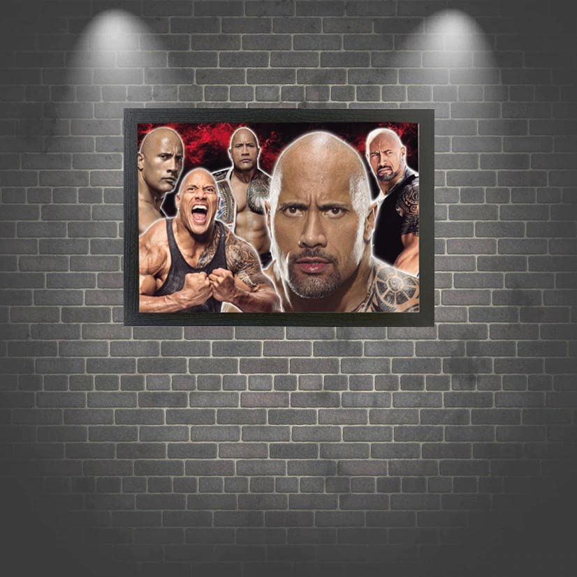 Dwayne Johnson Framed Wall Hanging Picture Gift