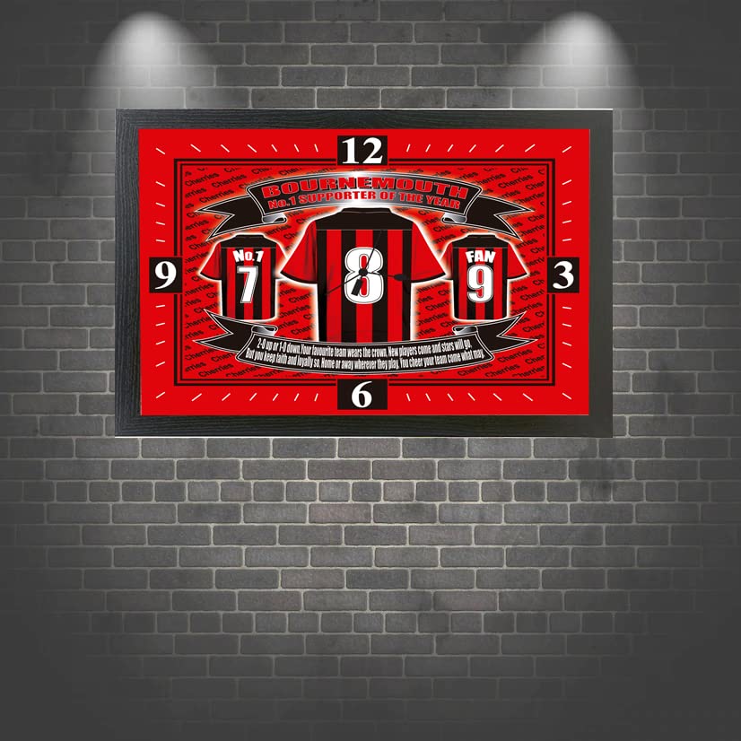 Bournemouth Football Shirt Clock Gift Present