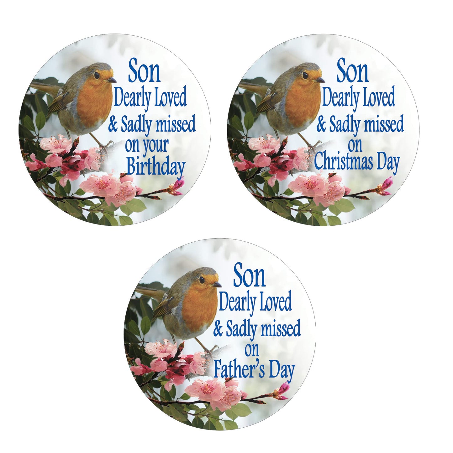 Robin Remembrance Dad – Granddad – Pops – Son – Brother - Uncle Memorial Ceramic Hanging Decoration For Any Occasion - Father’s Day - Birthday - Christmas