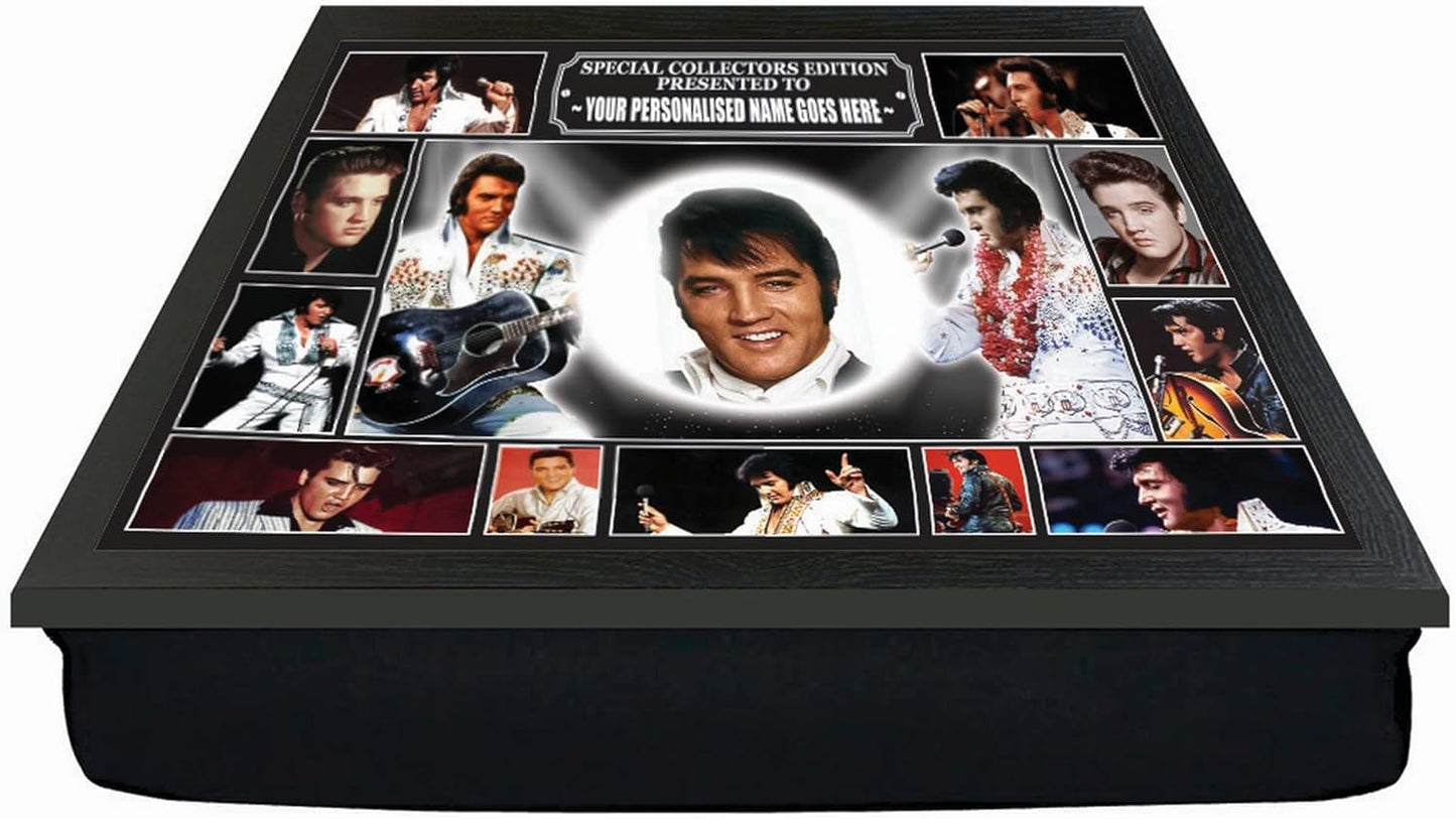 Elvis Presley King of Rock n Roll Personalised Icon Lap Tray and Mug Gift Set