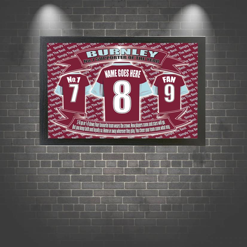 Burnley Football Shirt Personalised Picture Gift