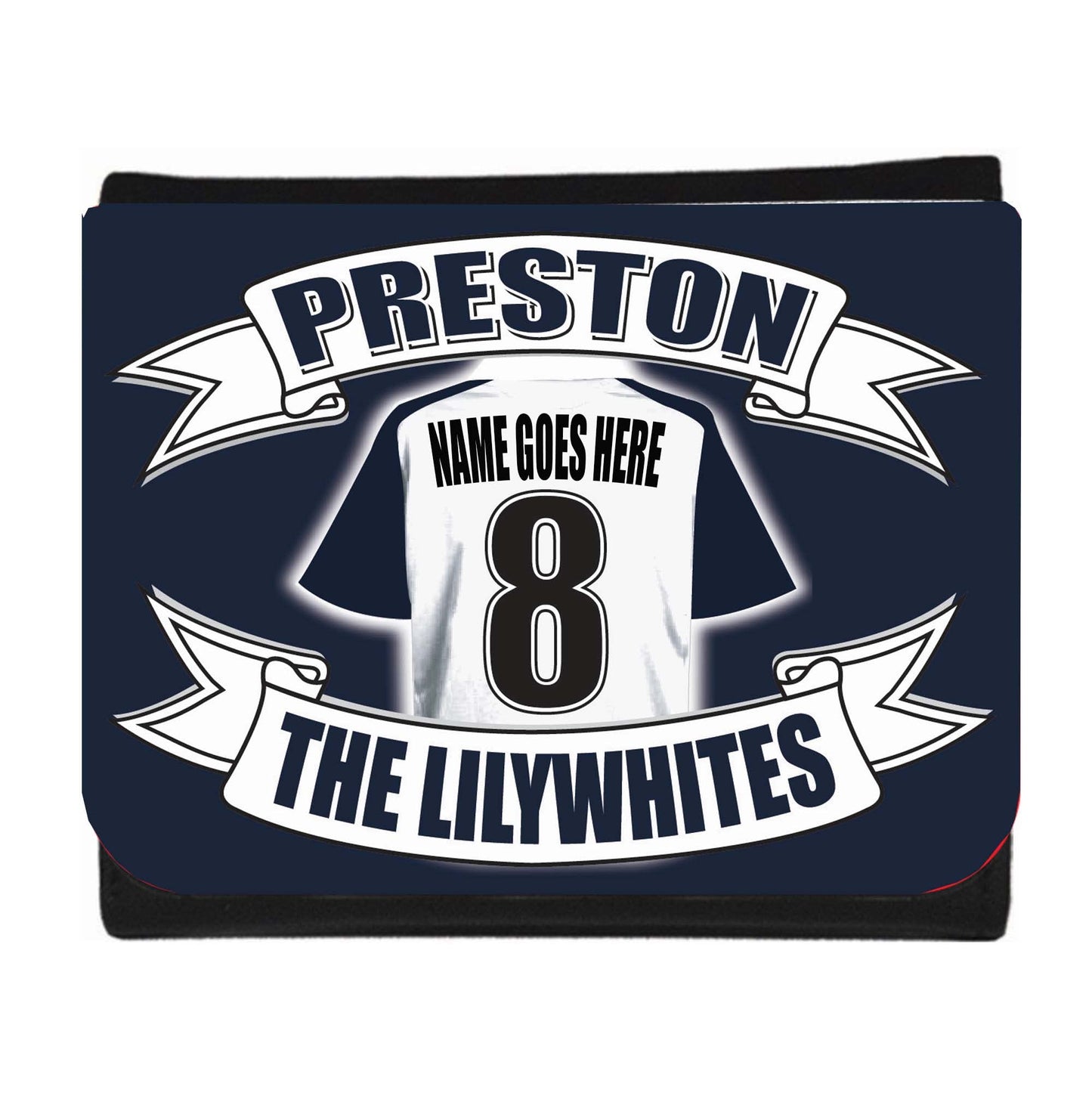 Preston Football Shirt Money Personalised Wallet Gift