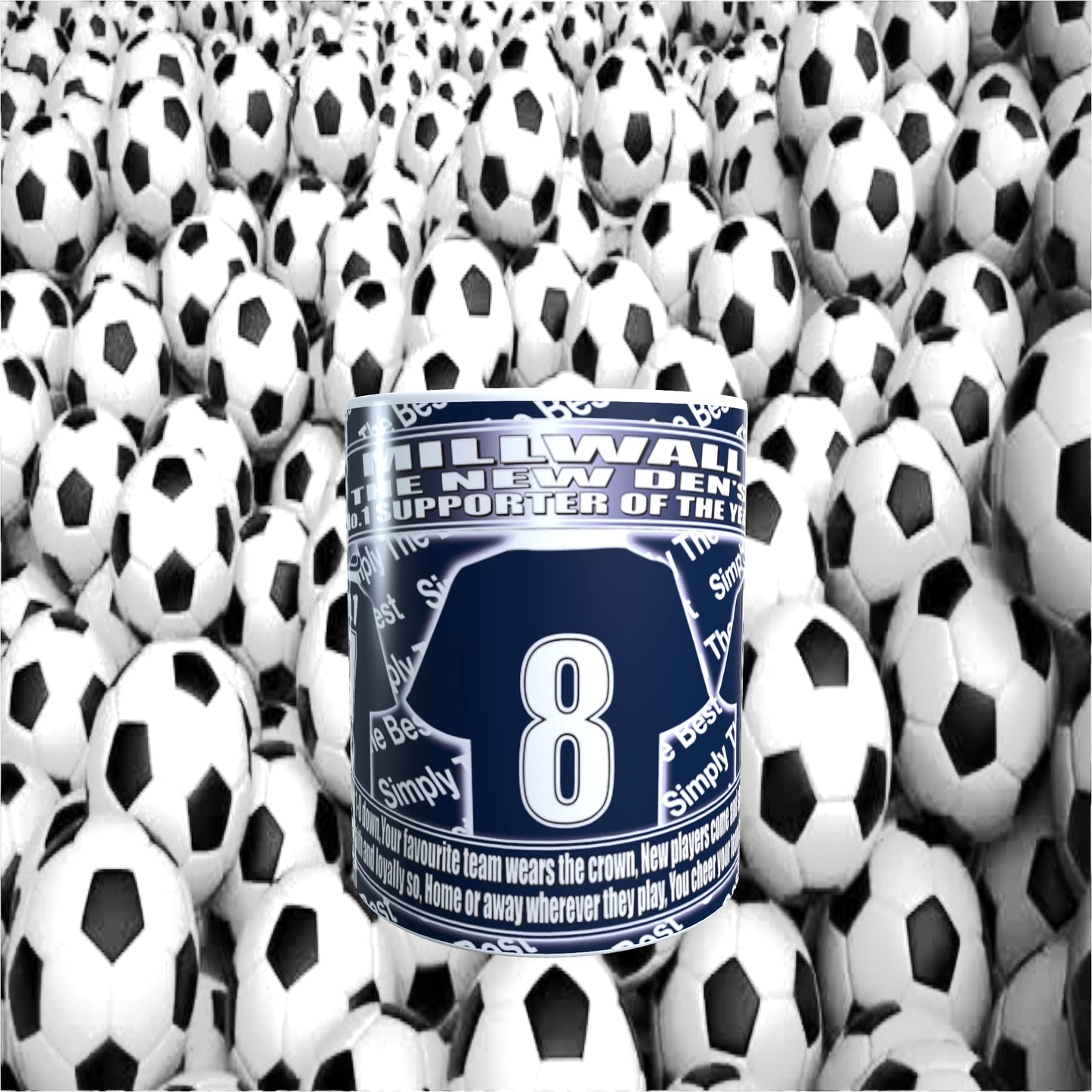 Millwall Football Team Shirt Gift Mug with Chocolate Footballs