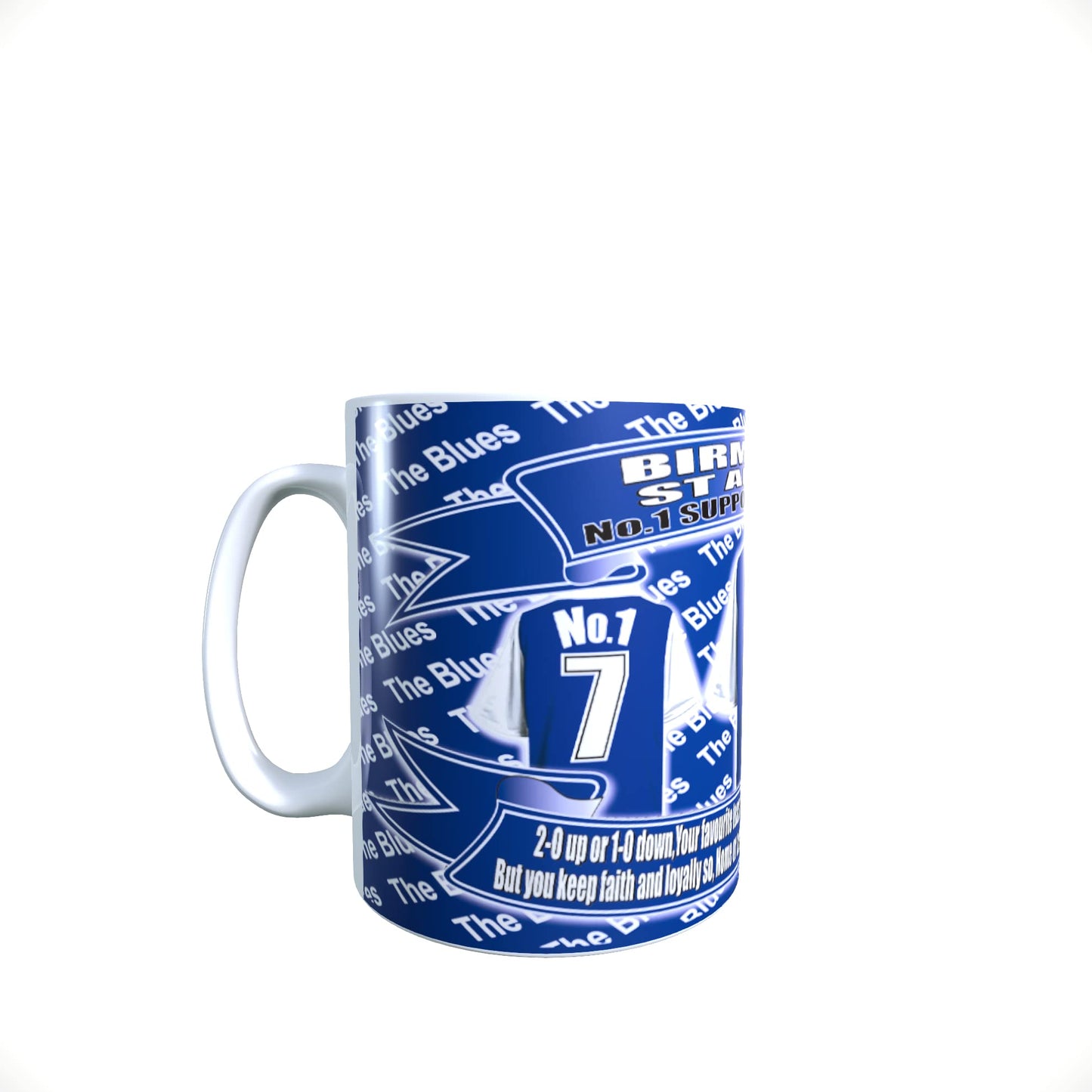 Birmingham Football Team Shirt Personalised Mug Gift with Chocolate Footballs