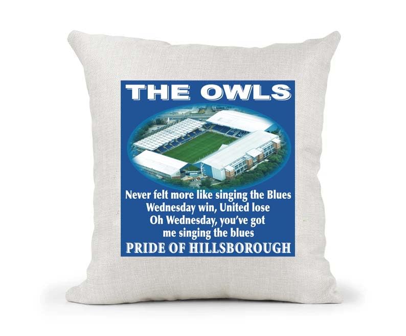 Sheffield Wed Football Anthem Song Chant Cushion Cover Gift