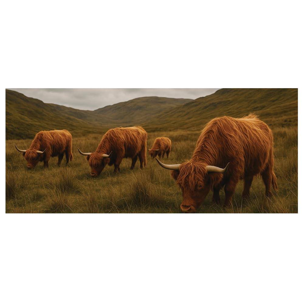 Scottish Highland Cow Ceramic Mug ā 11oz Coffee Cup with Cute Cow Print | Farm Animal Gift for Her or Him | Rustic Country Tea Mug for Home or Office