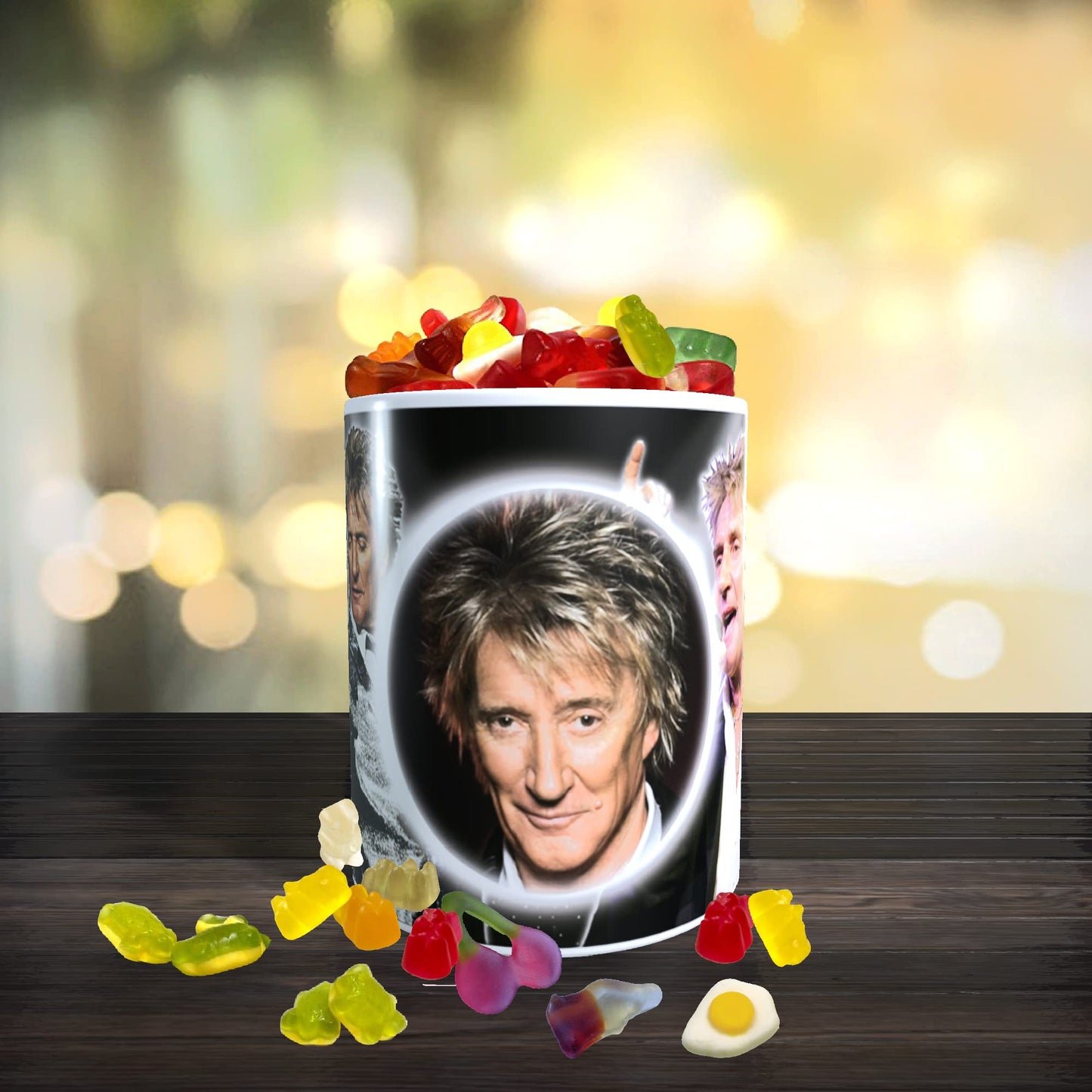 Rod Stewart Icon Gift Mug with Sweets