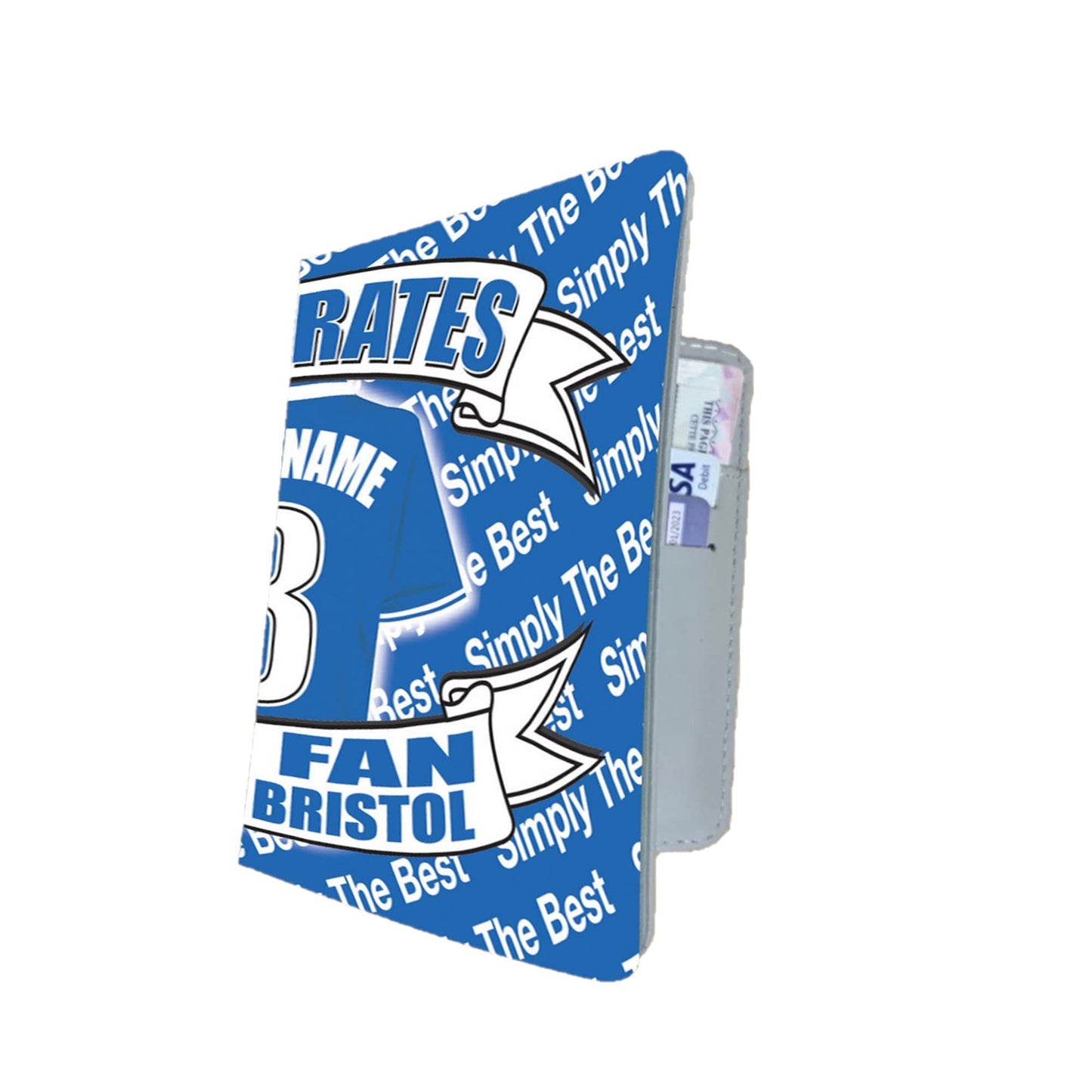 Bristol R (The Pirates) Personalised Football Team Shirt Personalised Travel Passport Holder Case Gift Present