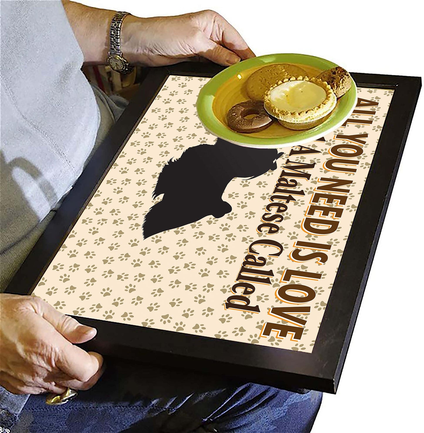 All You Need Is Love Maltese Personalised Dog Breed Cushion Lap Tray Bean Bag Gift