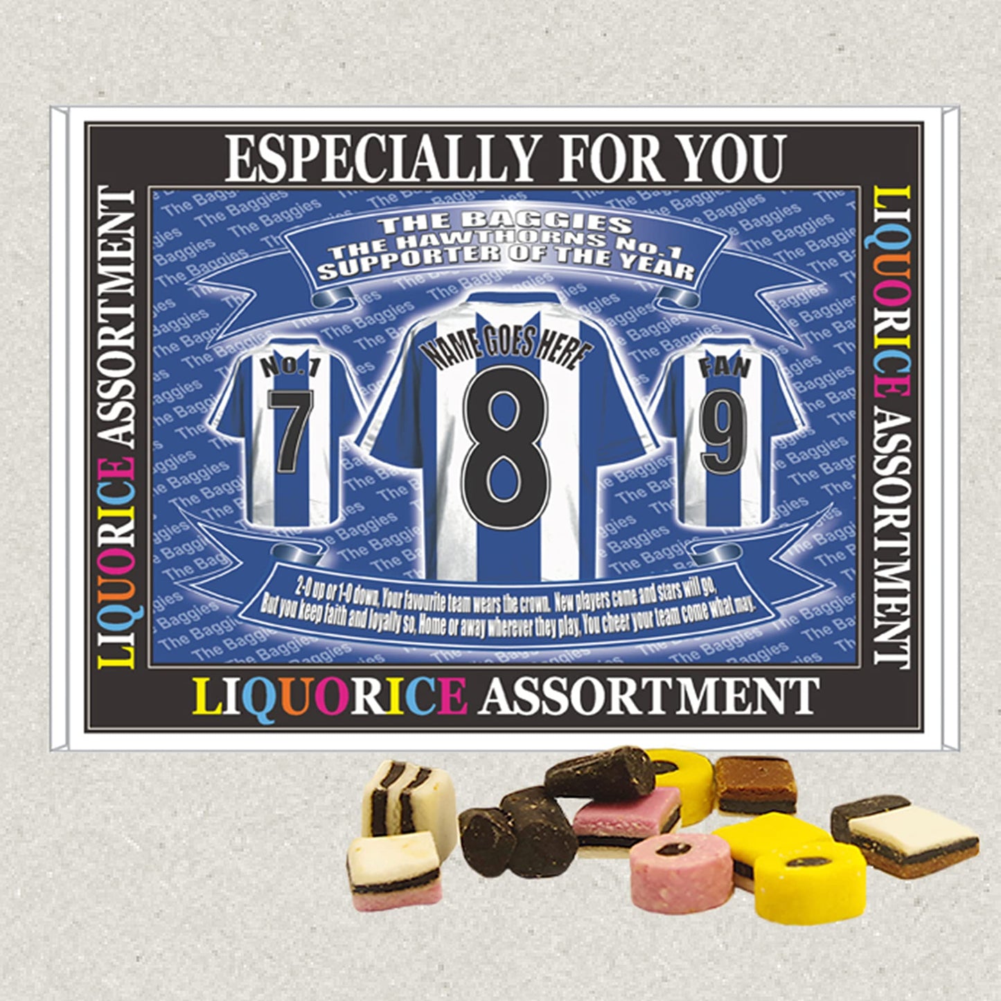 West Brom Personalised Football Shirt Gift Boxed Sweets