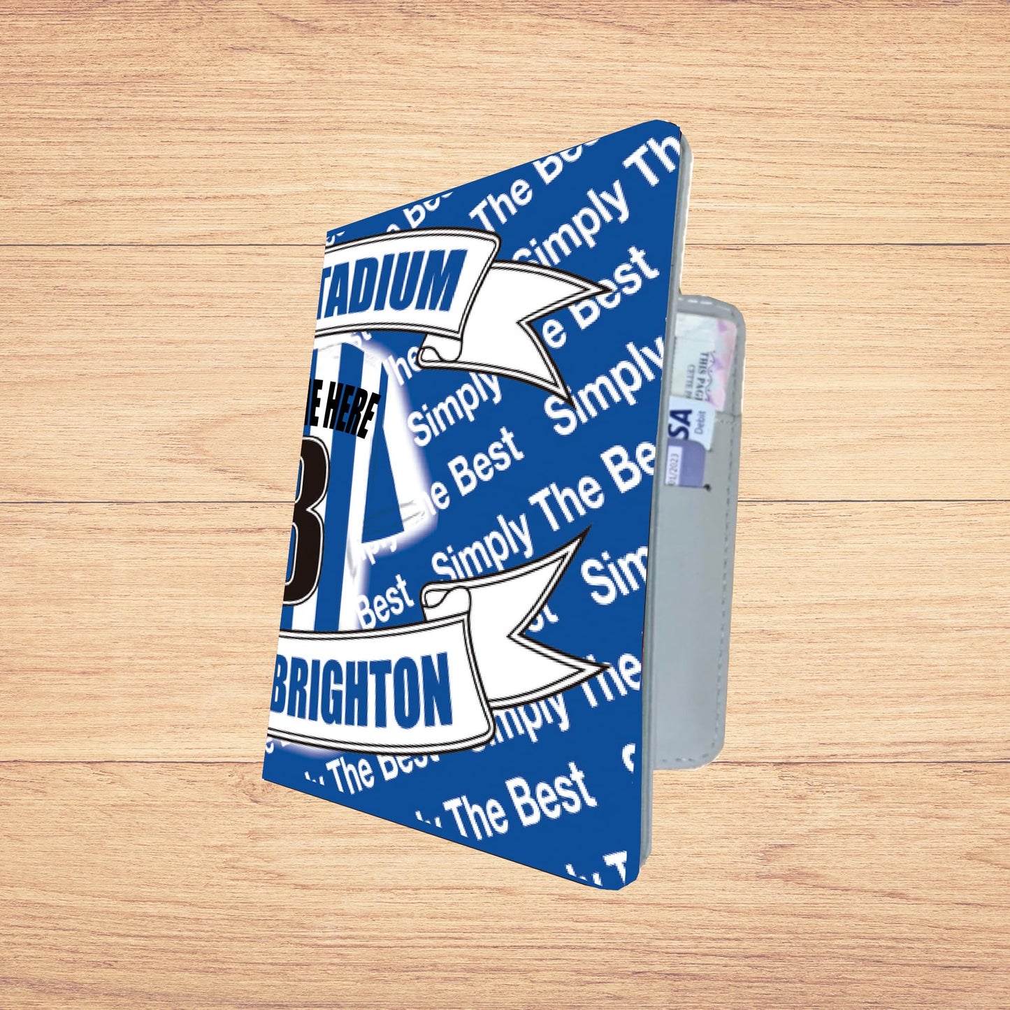 Brighton Football Shirt Personalised Travel Passport Holder Case Gift Present