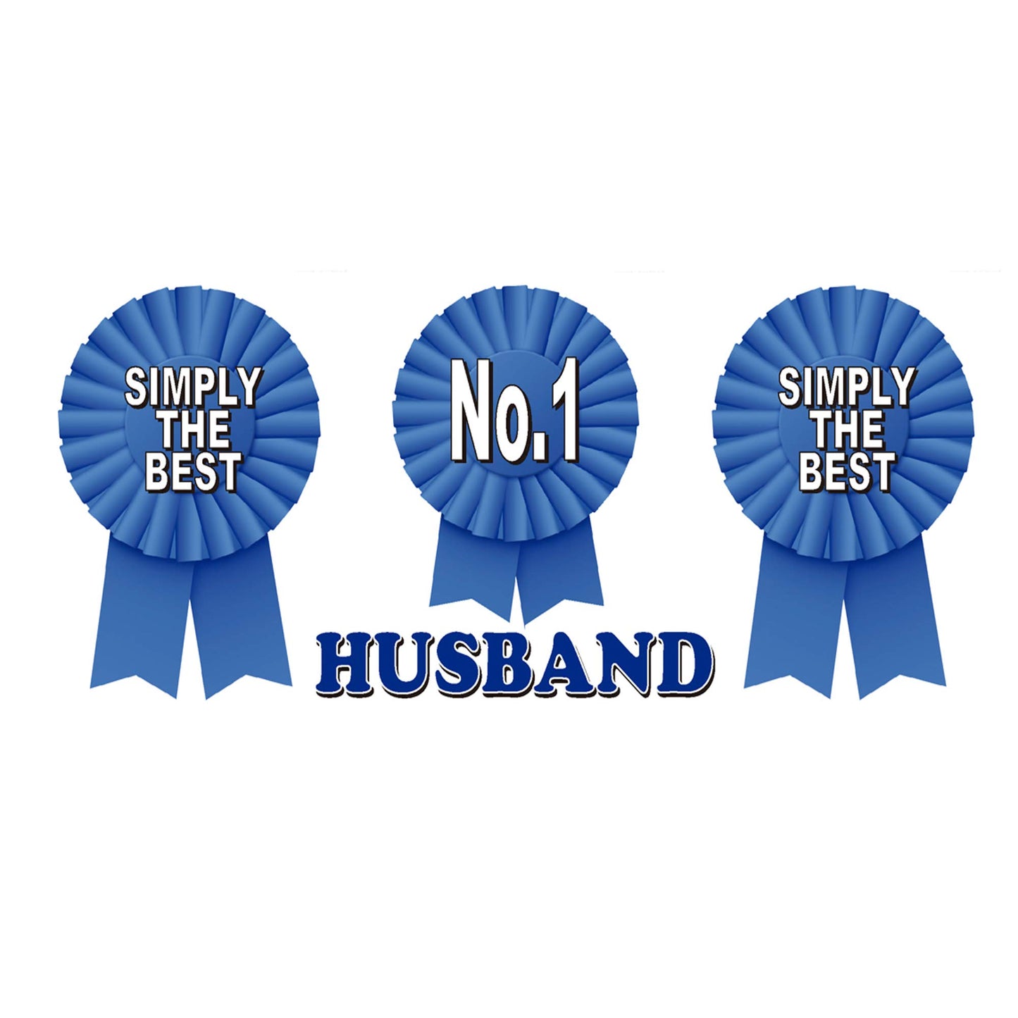 Simply The Best Husband Ceramic Rosette Gift Mug