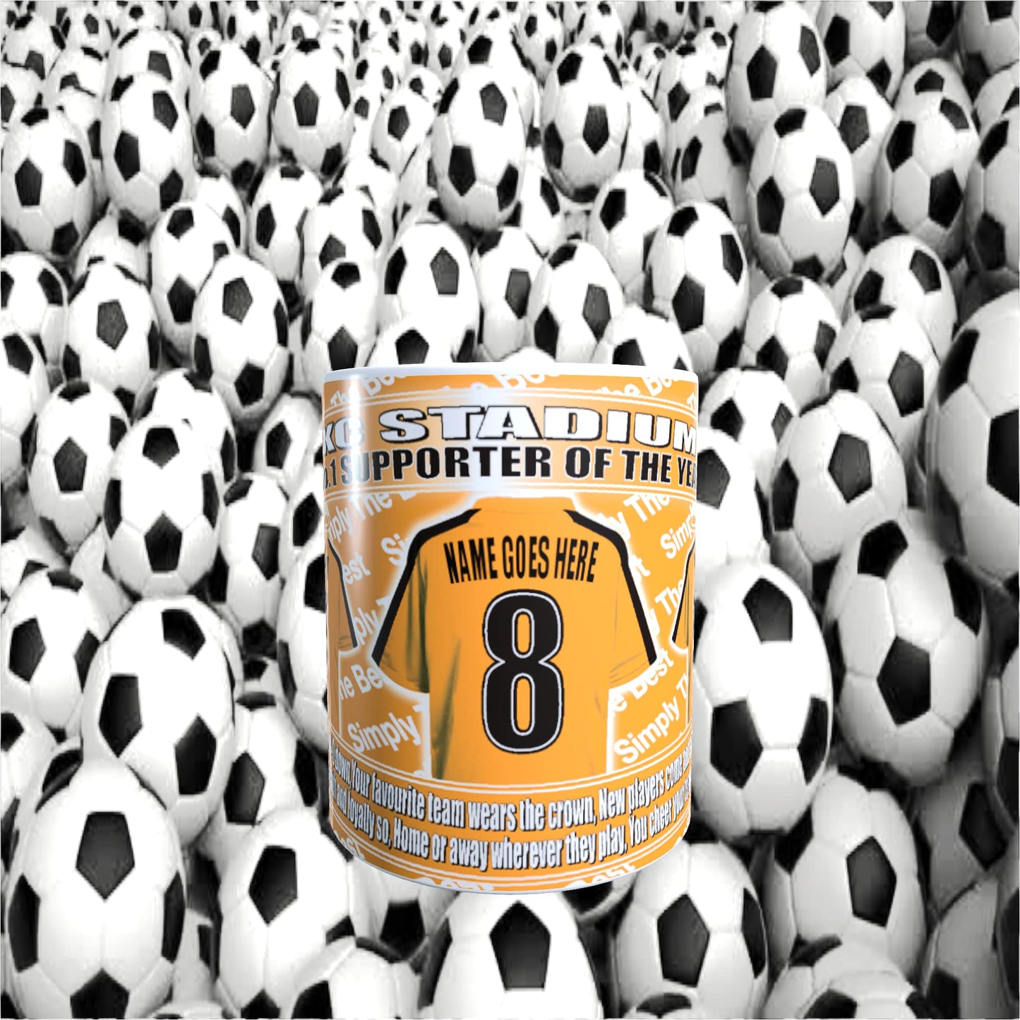 Hull Football Team Shirt Personalised Mug Gift with Chocolate Footballs