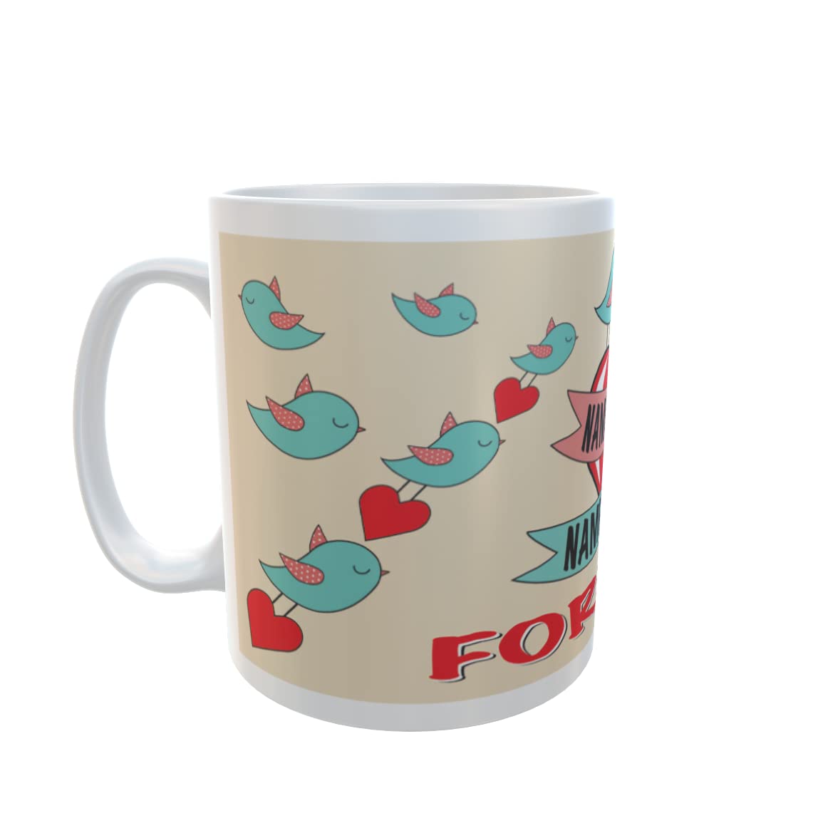 Two Birds Love Heart Forever Valentine's Day Any Occasion Mug Gift