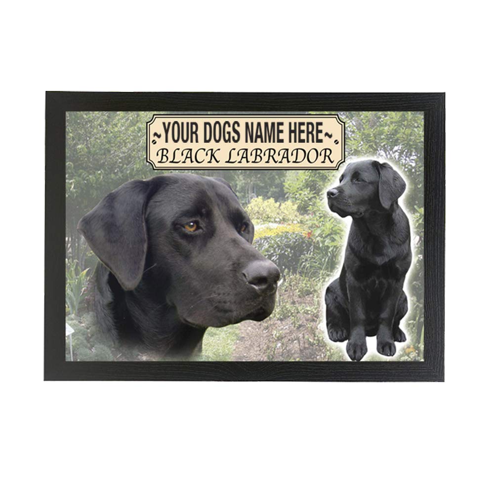 Black Labrador Personalised Dog Breed Gift Lap Tray