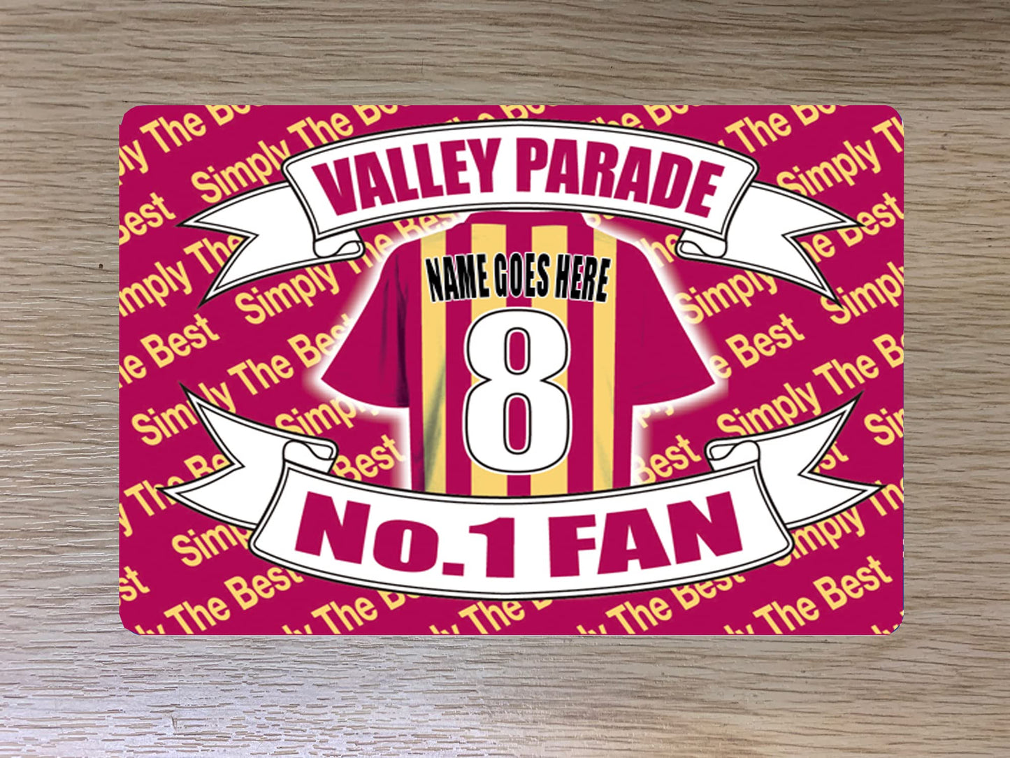 Bradford City Football Shirt Travel Personalised Passport Holder Case Gift Present