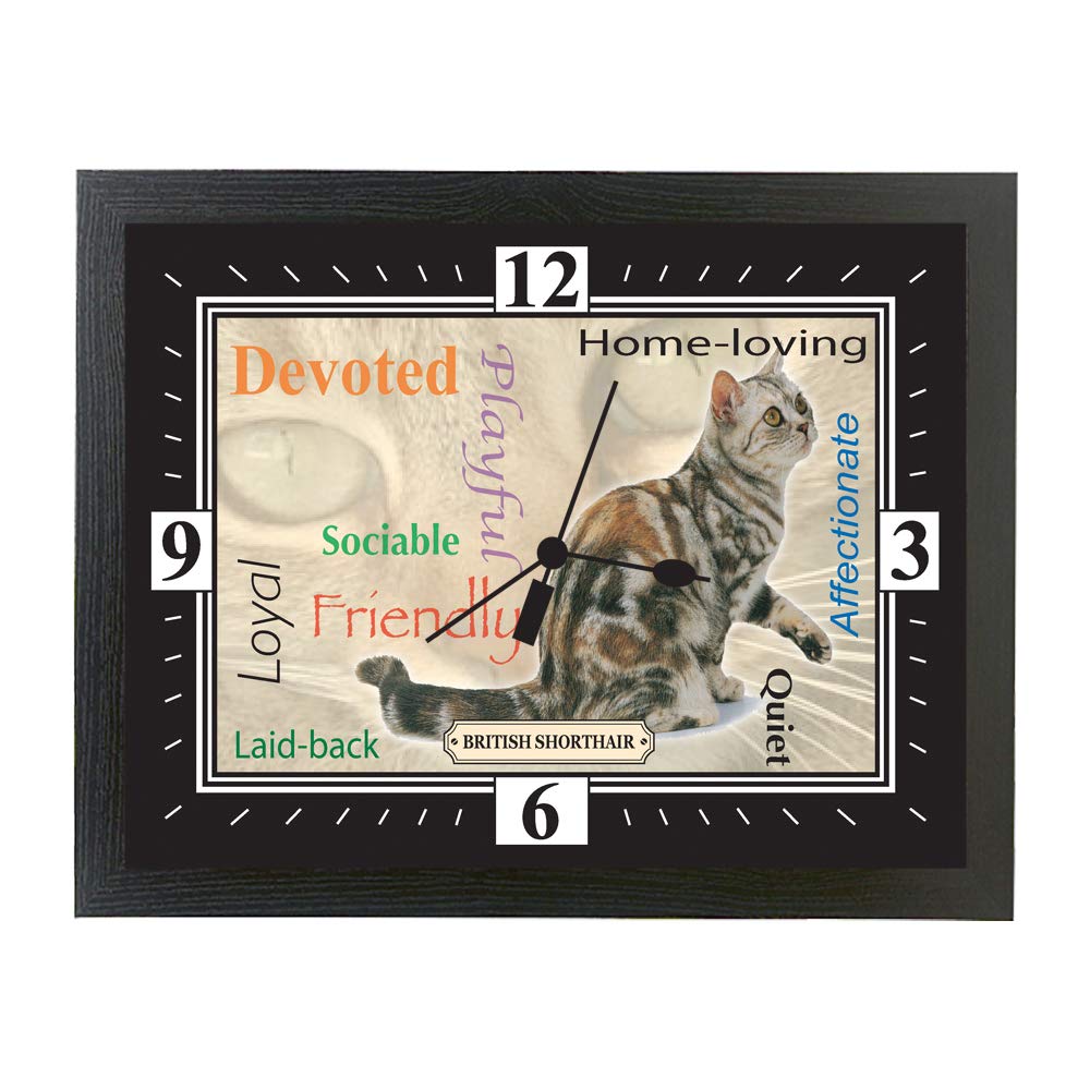 British short hair Cat Breed Gift Clock