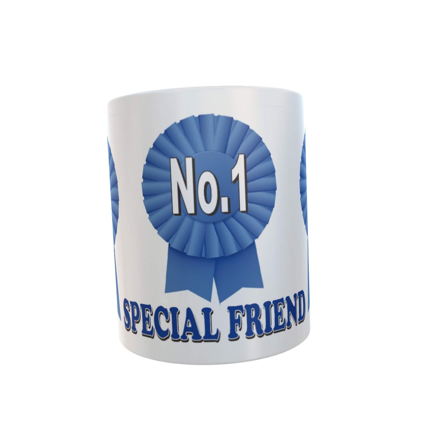 Simply The Best Special Friend Ceramic Rosette Gift Mug (Male)