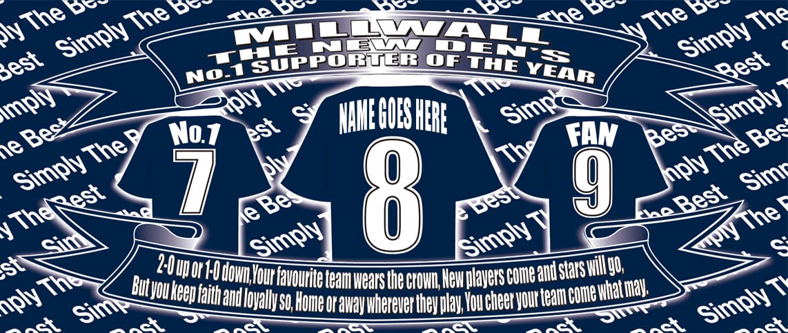 Millwall Football Team Shirt Personalised Gift Mug with Chocolate Footballs