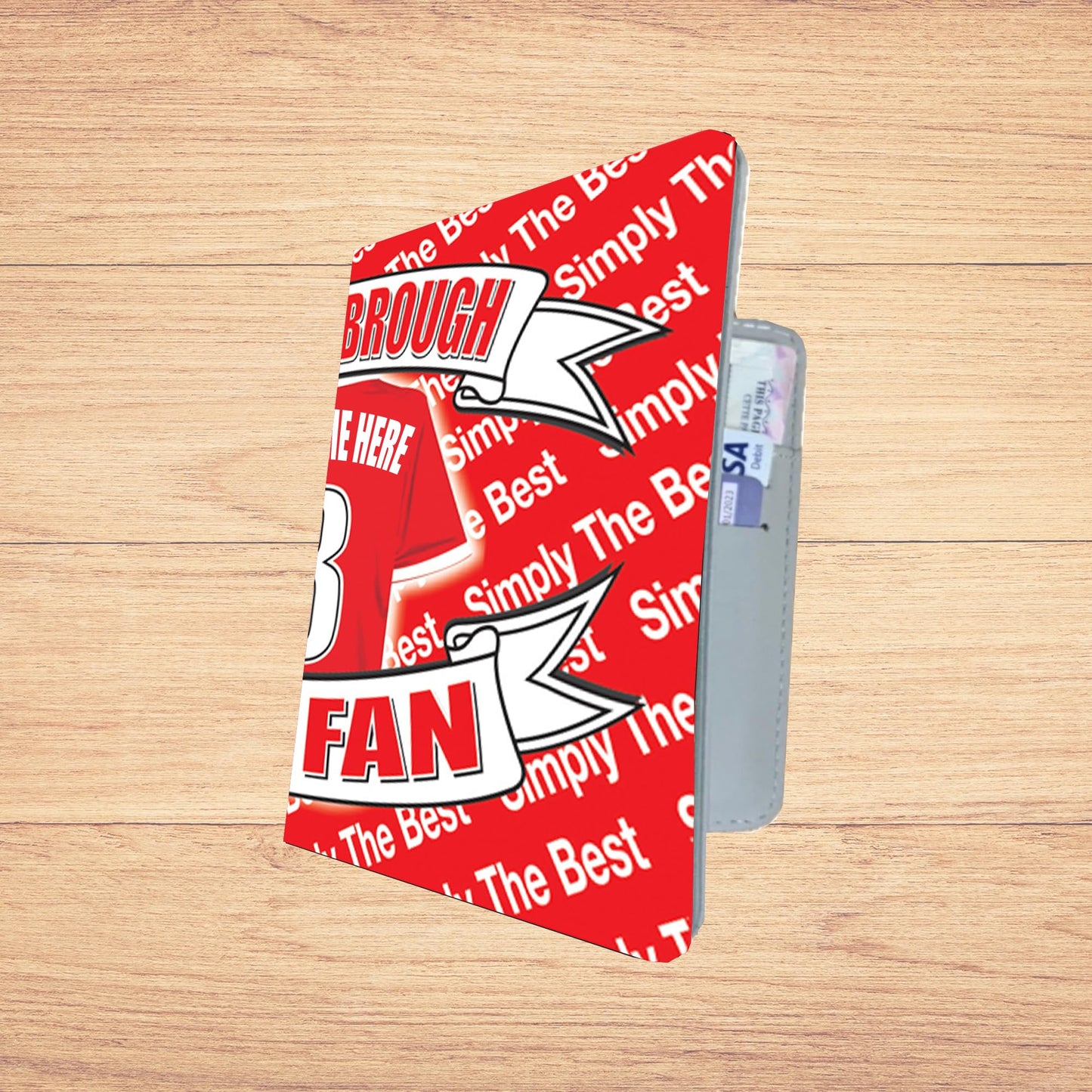 Middlesbrough Football Shirt Personalised Travel Passport Holder Case Gift Present