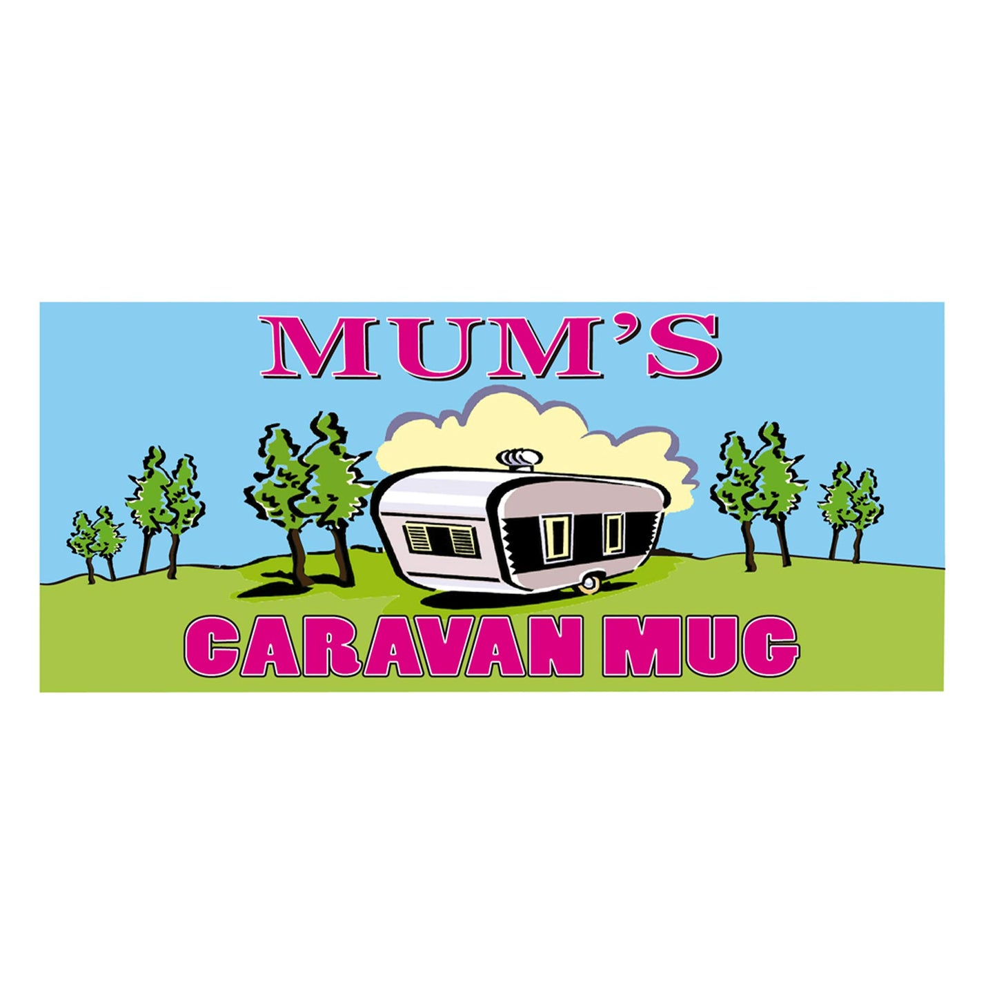 Mum's Home is Where You Park It Personal Ceramic Caravan Mug Gift