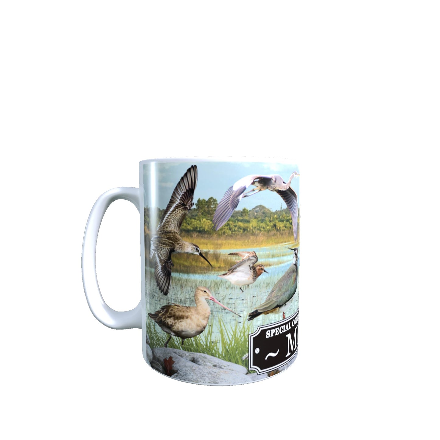 Personalised British Wetland Bird Ornithophile, Birder Mug Gift