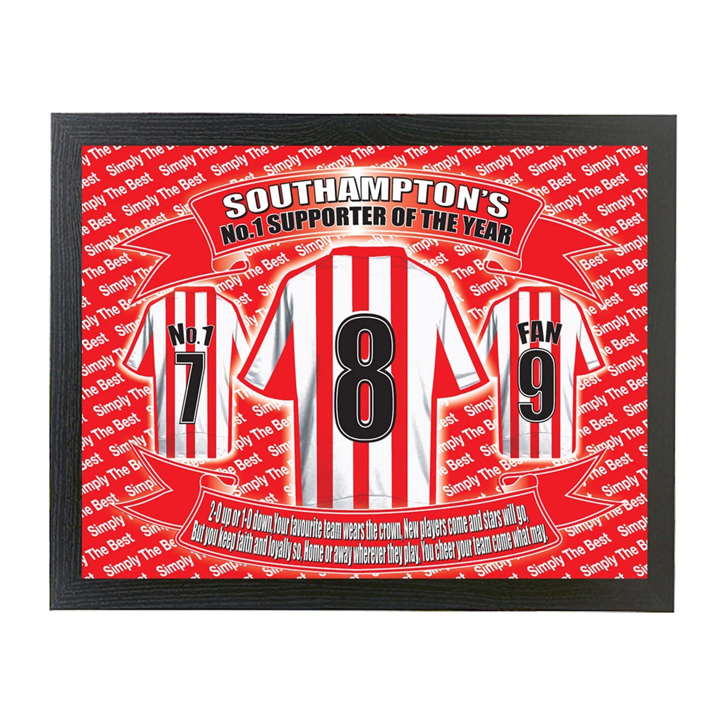 Southampton Football Shirt Lap Tray Gift