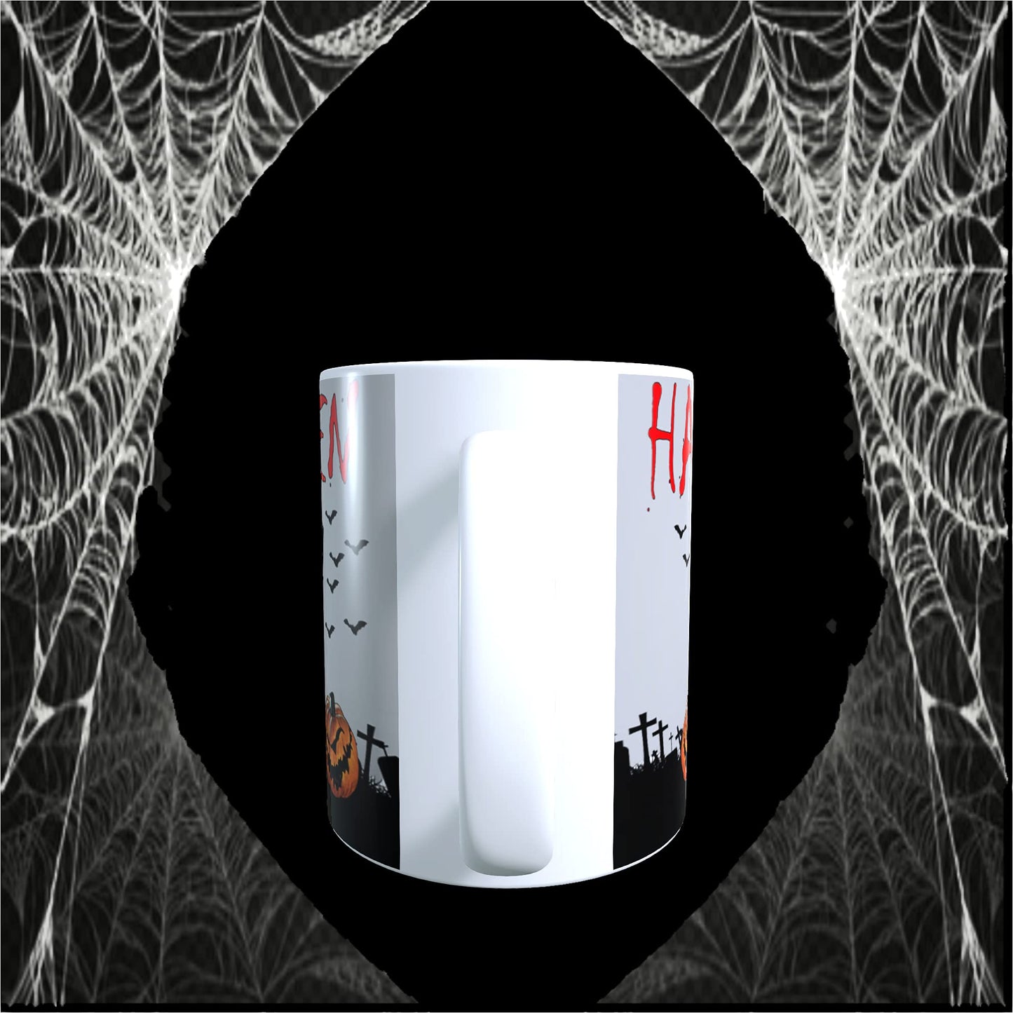 Spooky Personalised Ceramic Happy Halloween Mug with Sweets