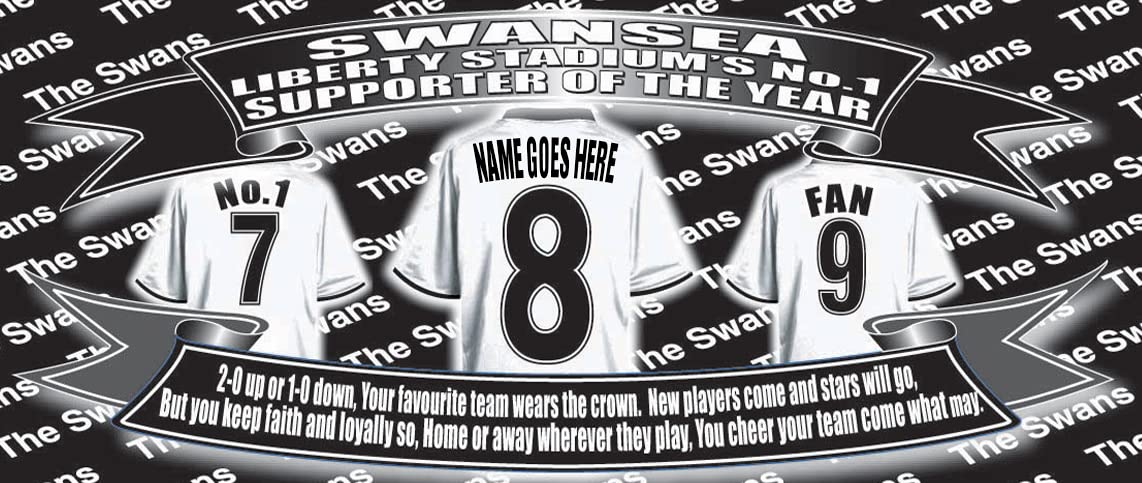 Swansea Football Team Shirt Personalised Mug Gift with Chocolate Footballs