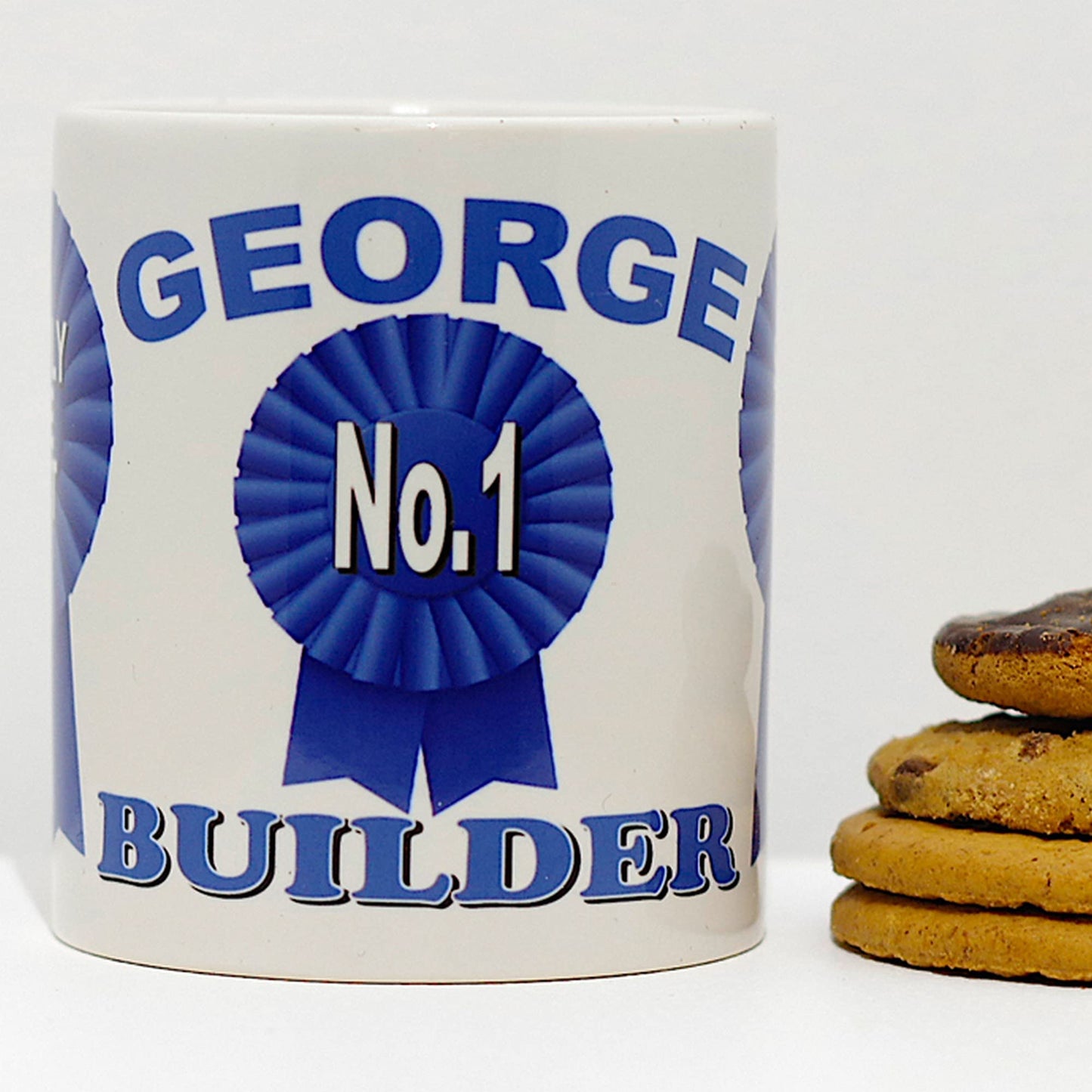 Simply The Best No.1 Any Name & Profession (Male) Personalised Ceramic Rosette Gift Mug