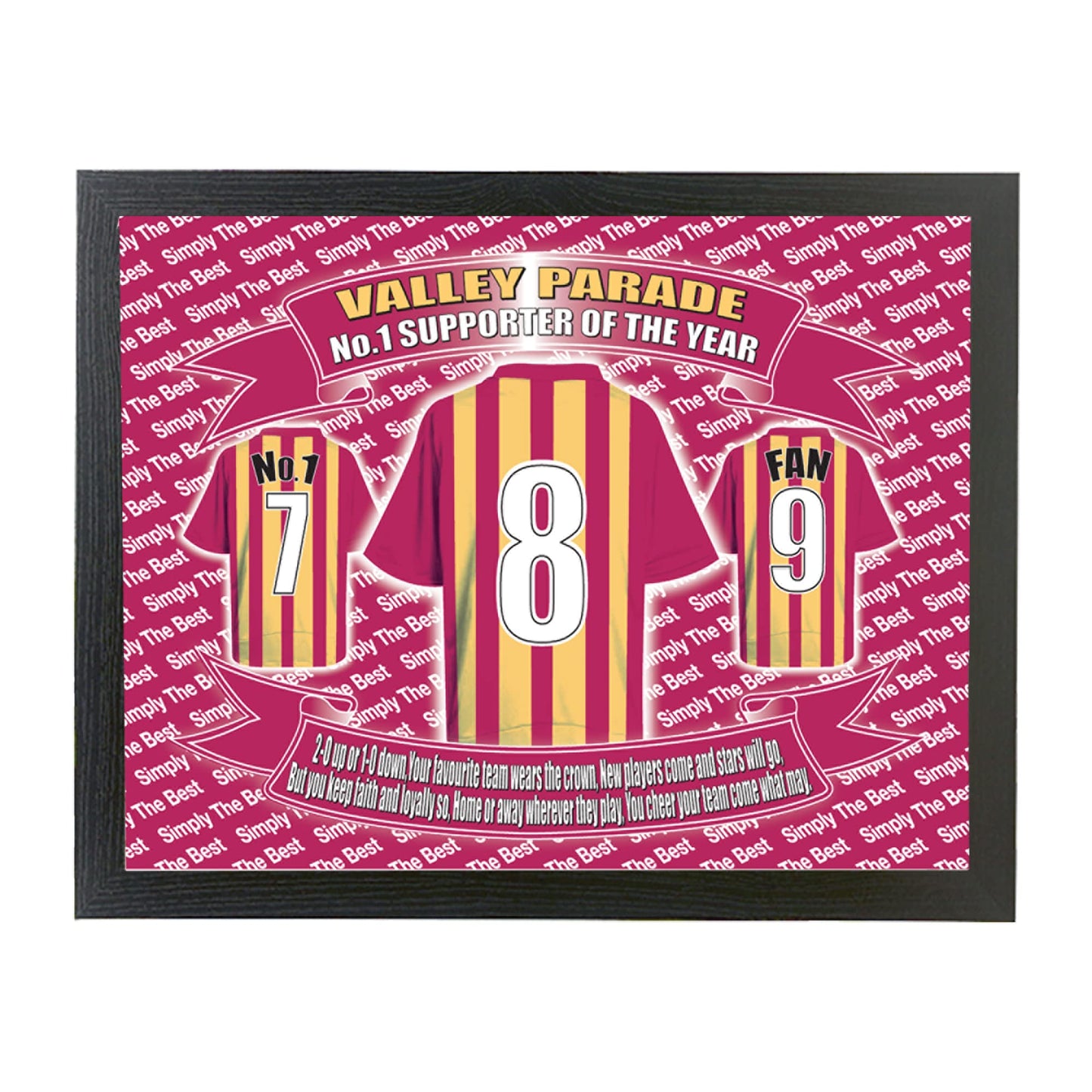 Bradford City Football Shirt Picture Gift