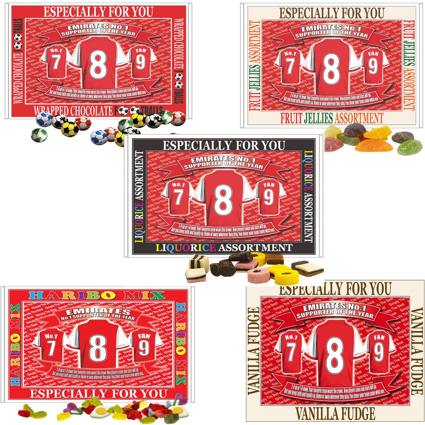 Gooners Football Shirt Gift Boxed Sweets