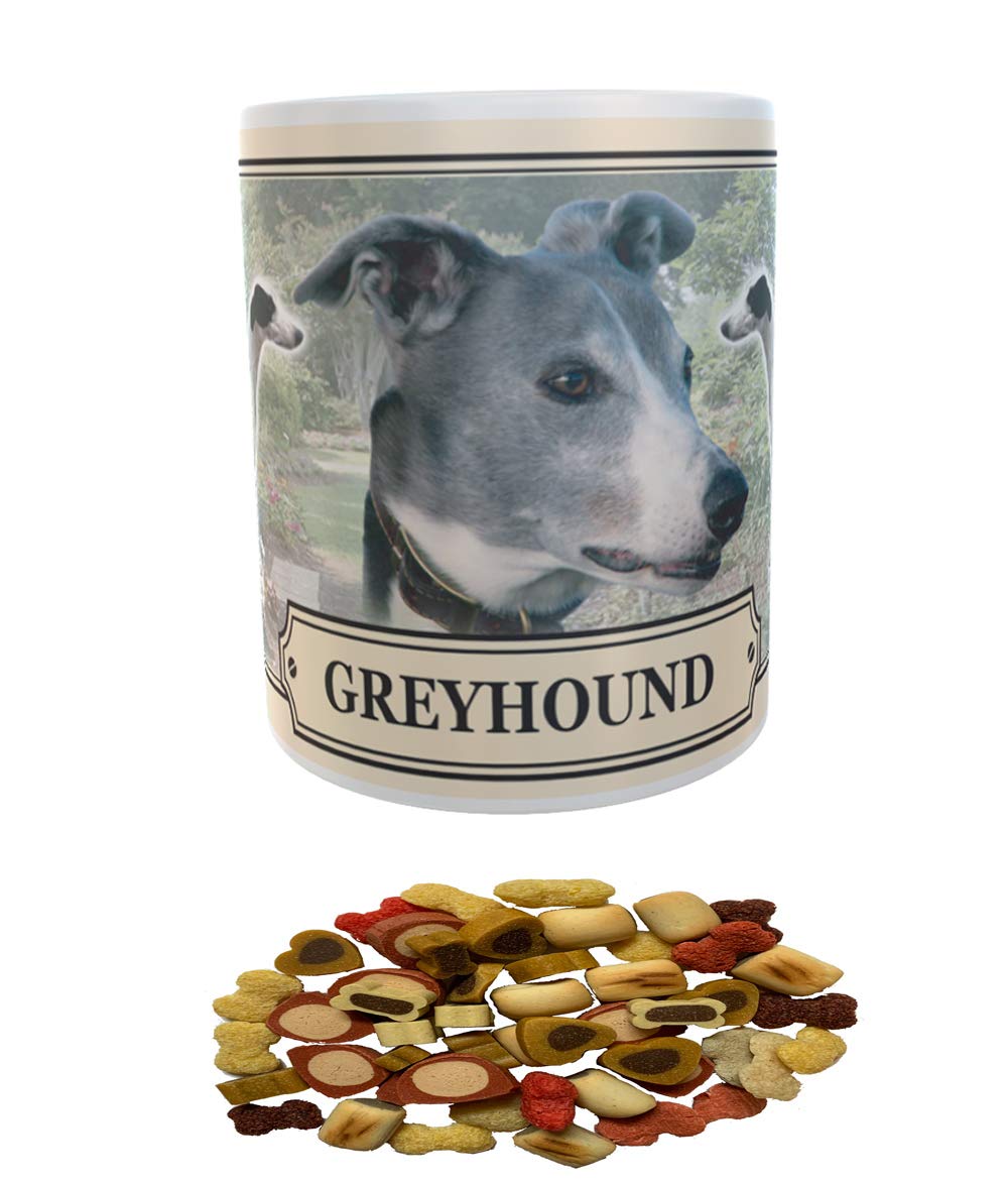 Greyhound Dog Breed Gift Mug with Treats