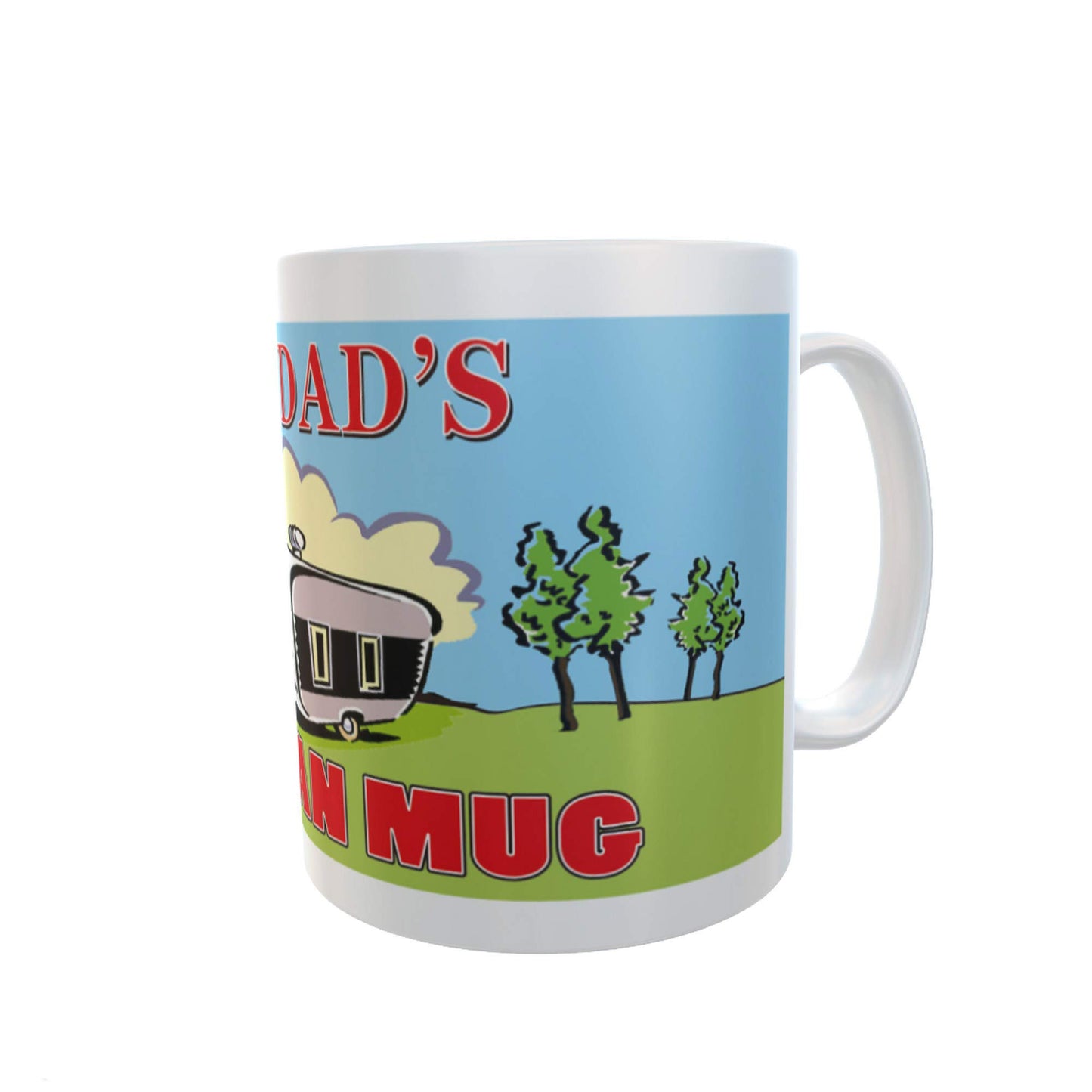 Grandad's Home is Where You Park It Personal Ceramic Caravan Mug Gift