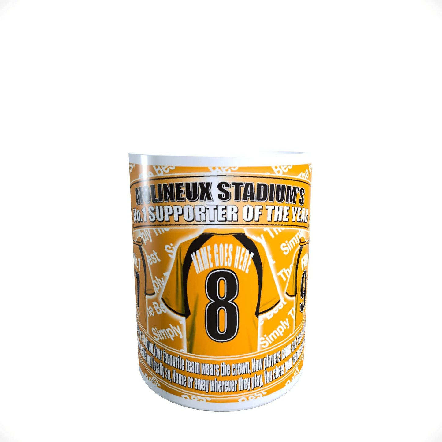 Wolves Football Shirt Personalised Ceramic Money Box Gift