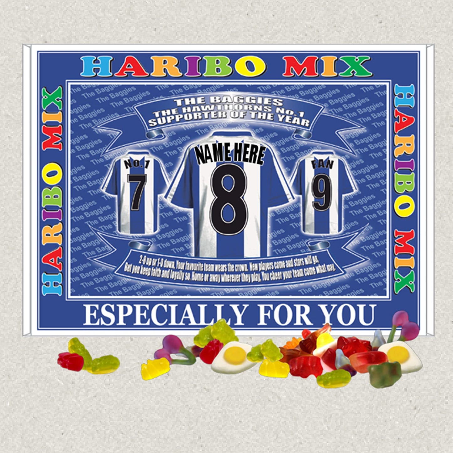 West Brom Personalised Football Shirt Gift Boxed Sweets