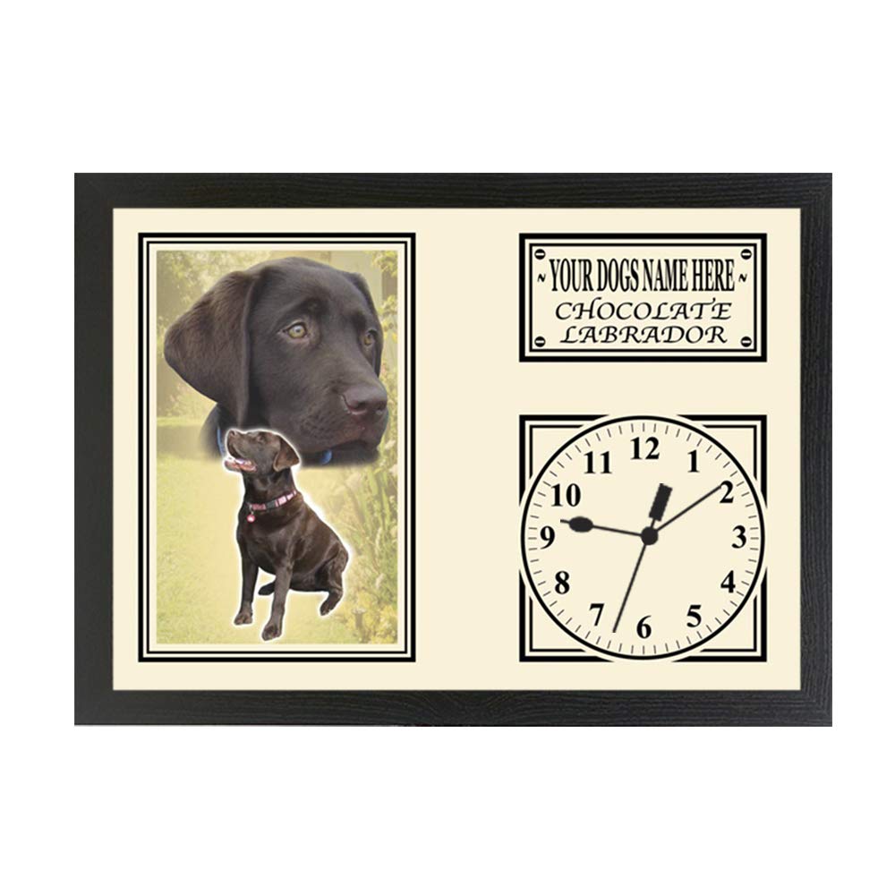 Chocolate Labrador Personalised Dog Breed Gift Clock