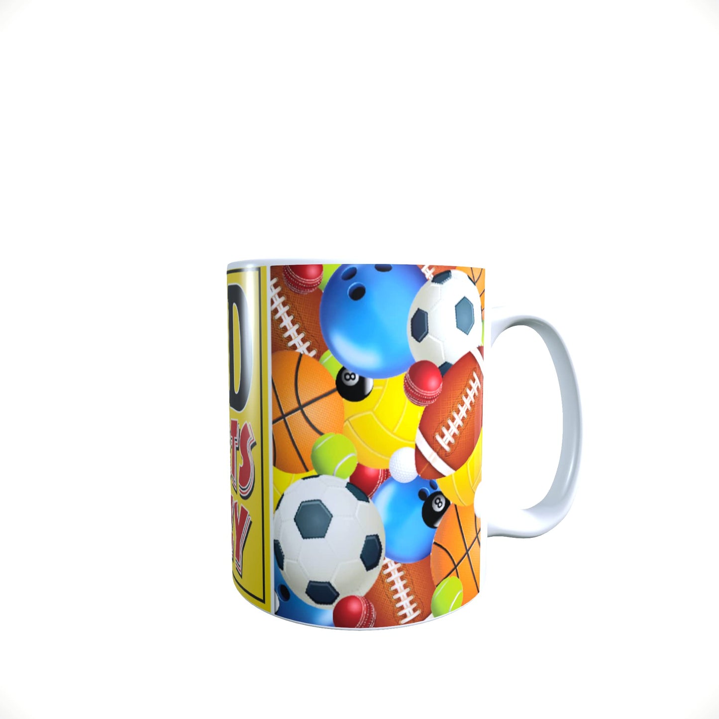 Father's Day 'Sports Crazy Dad' Ceramic Gift Mug With A Selection Of Individually Foil Wrapped Chocolate Footballs