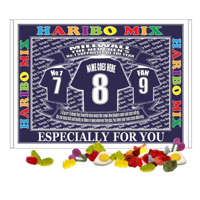 Millwall Football Shirt Personalised Gift Boxed Sweets Variety