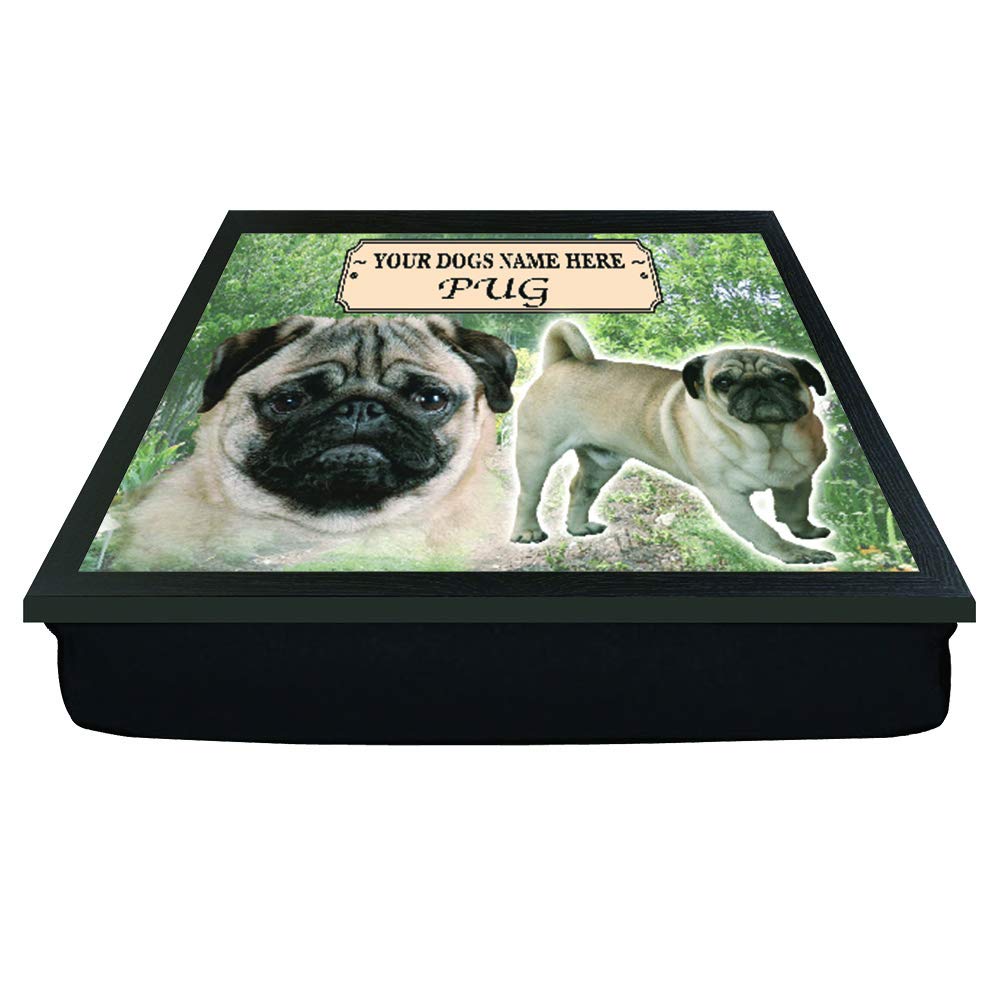 Pug Personalised Dog Breed Gift Lap Tray