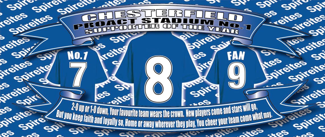 Chesterfield Football Shirt Silver Aluminium Two Lid Unisex Water Bottle Gift