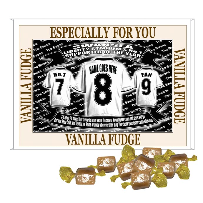 Swansea Football Shirt Personalised Gift Boxed Sweets Variety