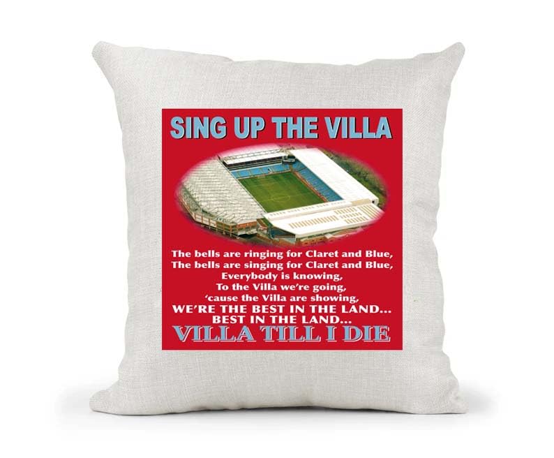The Villa Football Anthem Song Chant Cushion Cover Gift