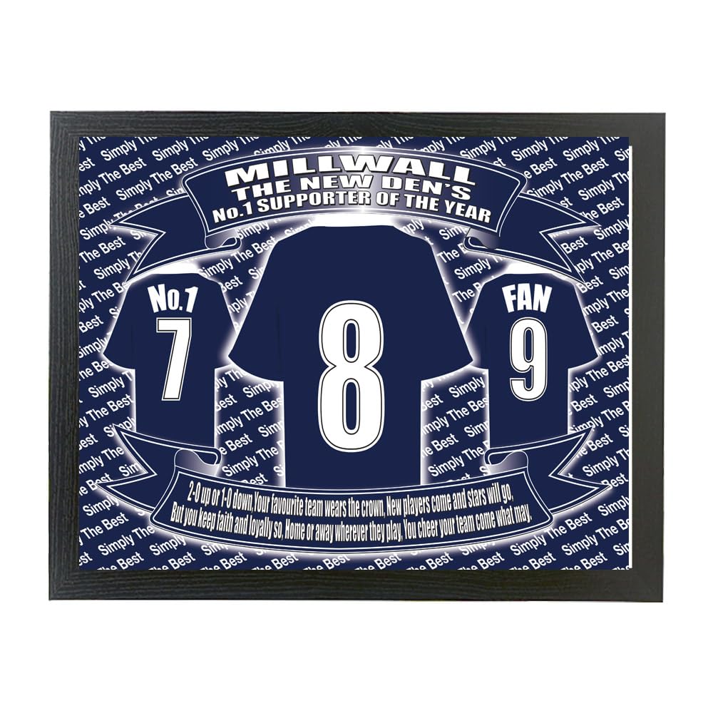Millwall Football Shirt Picture Framed Gift