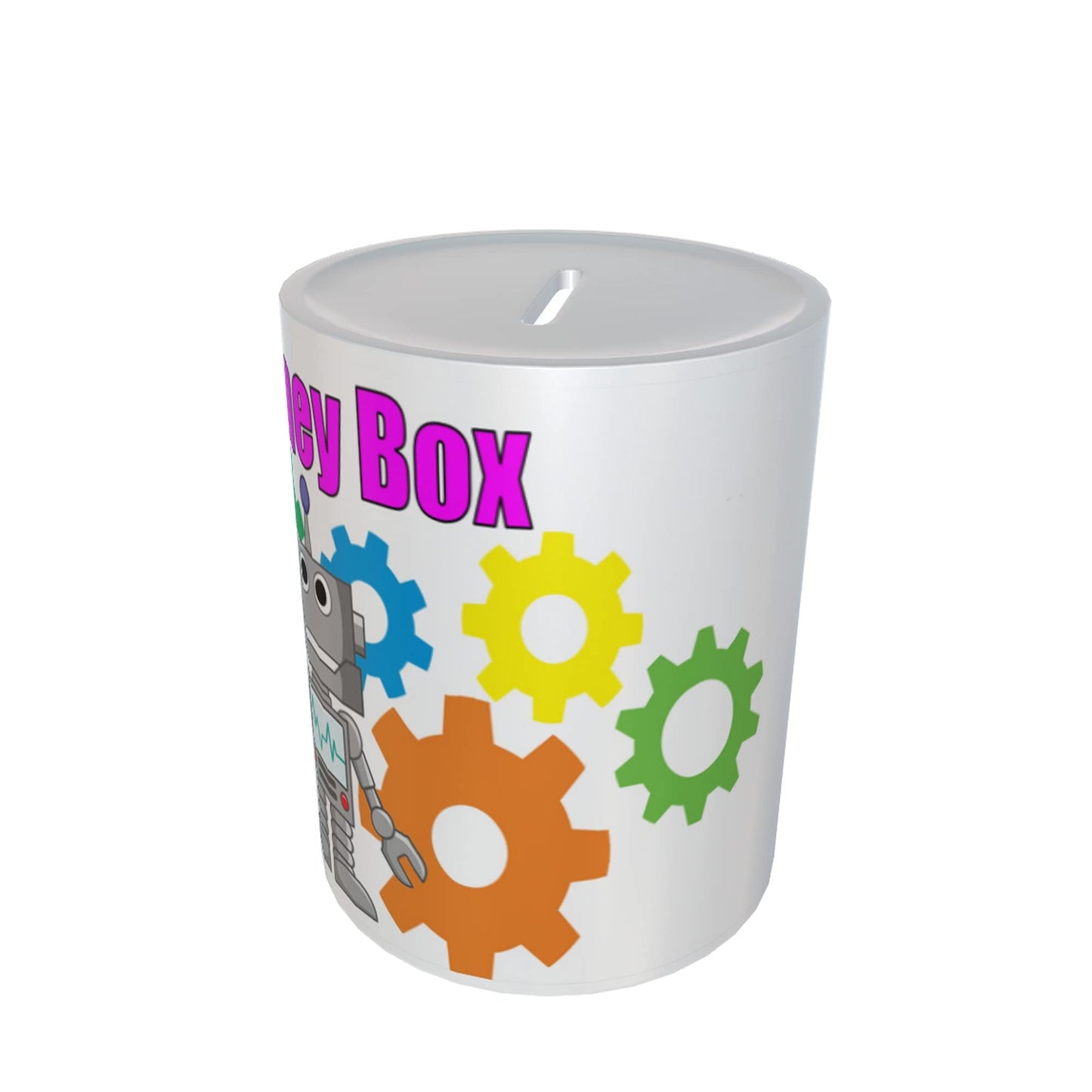 Personalised Kids Robot Ceramic Piggy Bank Money Box Gift