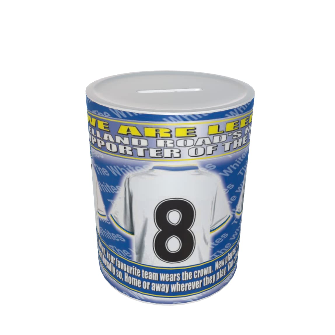 Leeds U Football Shirt Ceramic Money Box Gift