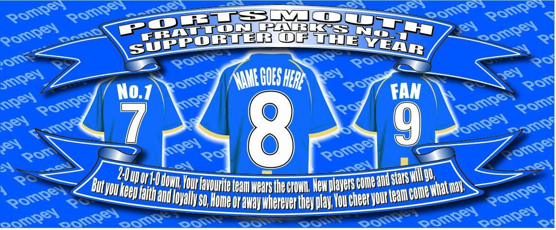 Personalised Ports(mouth) Water Bottle - Football Shirt - Silver Aluminium Two Lids - Unisex Gift